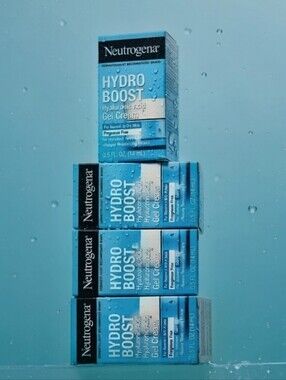 Bundle of 4 Neutrogena Hydro Boost Hyaluronic Acid Gel Creams (0.5 fl oz each).